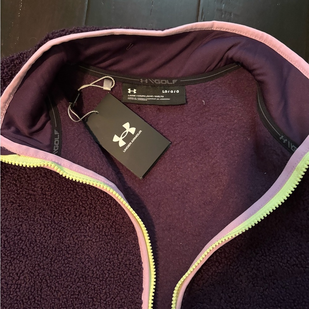 Under Armour Golf Deep Purple Fleece with Neon Accents